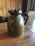 Vintage UHL Stoneware pitcher with lid