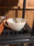 Vintage fire king milk glass mixing bowl