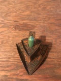 Beautiful arts and crafts copper candlestick signed