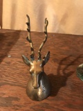 Vintage brass deer head bell