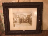 Fantastic antique photograph interior parlor family