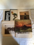 Group of antique prints