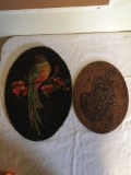 Group of 2 pictures on wood