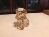 Antique dog glass candy container