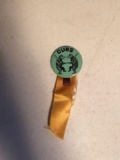 Antique Chicago cubs pin back with ribbon