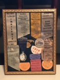 Group of 1910 Illinois Valley ribbons and pins