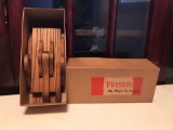 Vintage Pressto tie presser with original box.