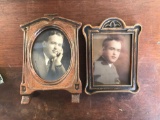 Two photographs of a man in antique frames