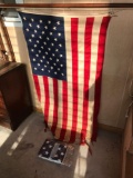 Group of 2 50 star American flags