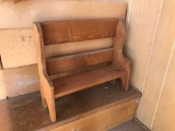 Wooden doll bench