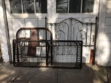 Group of metal headboards and footboards