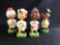 Group of Four vintage MLB mascot Porcelain bobble heads