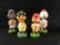 Group of four vintage MLB mascot Porcelain bobble heads