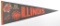 Vintage Fighting Illini Rose Bowl Classic Souvenir Felt Pennant