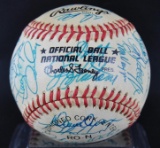 1984 Chicago Cubs Team Signed Baseball with JSA COA