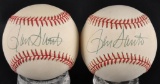 Group of 2 Chicago Cub Ron Santos Signed National League Baseballs