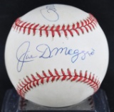 Signed Joe DiMaggio and Pete Rose Official National League Baseball