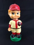 Vintage plastic bobble head baseball player coin bank