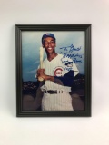 Signed 1988 Ernie Banks Chicago Cubs photograph