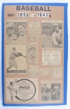 16 Page 1913-1940's Scrapbook Featuring Baseball Articles