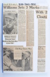 40 Page 1930's-1950's Scrapbook Featuring Baseball Articles