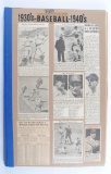 45 Page 1910's, 1930's-1940's Scrapbook Featuring Baseball Articles