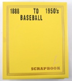 100 Page 1888-1950's Scrapbook Featuring Baseball Articles