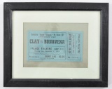 Clay vs Conavena Framed Ticket
