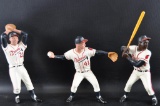 Group of 3 Atlanta Braves Hartland Statues