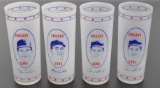 Group of 4 vintage Chicago Cubs Glasses