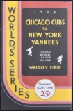 Reproduction 1932 Chicago Cubs vs New York Yankees Souvenir Program