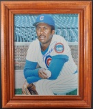 Signed Chicago Cub Fergous Jenkins Framed Photo