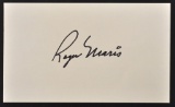 Signed Roger Maris Index Card with COA and Letter