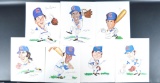 Complete Set of 1972 Chicago Cubs Caricatures