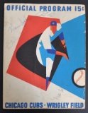 Signed 1960s Chicago Cubs Souvenir Program