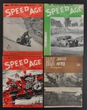 Group of 4 1940's Issues of Speed Age and Hot Speed News Magazines