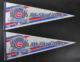 Group of 2 1990 Chicago Cubs All Star Game Souvenir Pennants