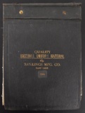 1936 Rawlings MRG. Co. Baseball Uniform Material Catalog