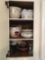 3 shelves of kitchen items