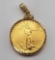 1/4oz gold coin in 14k Setting