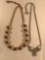 Vintage designer signed costume necklace pair