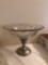 Vintage pressed glass compote with sterling silver weighted base