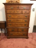 Oak six drawer dresser