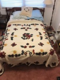 Vintage floral pattern and butterfly quilt