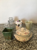 Group of 6 vases and more