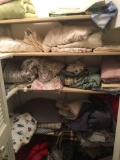 Closet of sheets, blankets and more