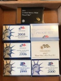 Group of 7 united states mint proof sets