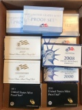 Group of 10 united states mint proof sets