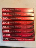 Group of 8 us mint silver proof sets 1999-2006