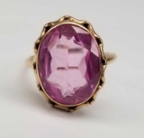14k Gold Pink Sapphire Ring